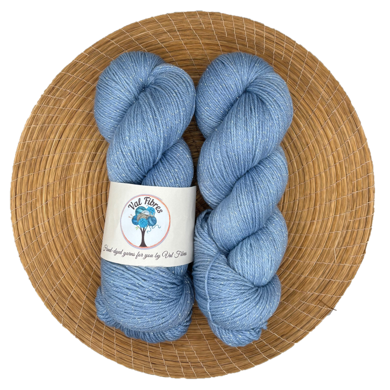 Powder Blue - Merino Lurex Fingering