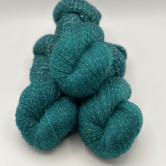 Pine - Merino Lurex Fingering